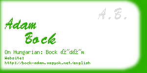 adam bock business card
